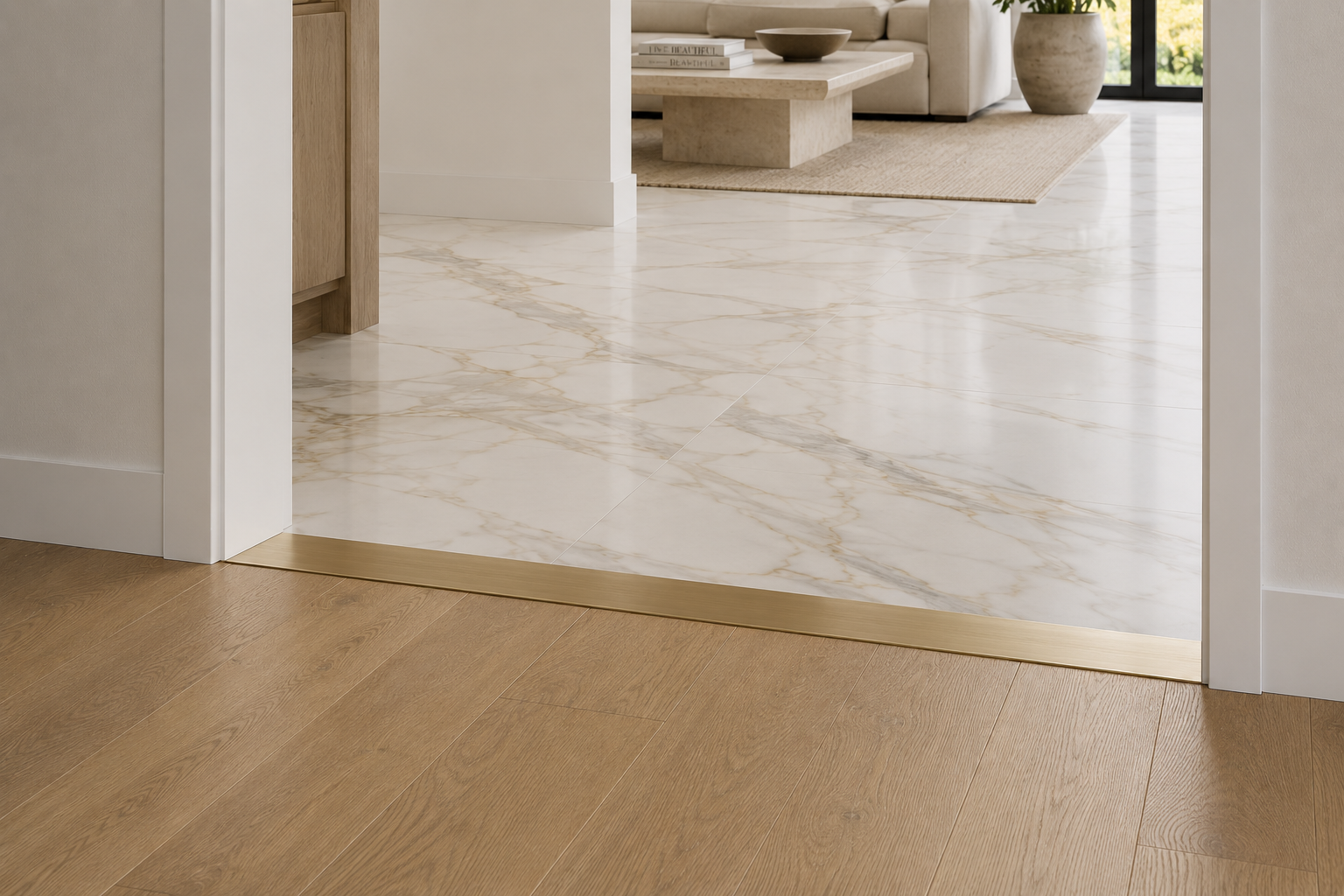 Complete Product Recommendations | Rachel's Specification Notes 91 Wide Unlacquered Brass Plate Floor Transition