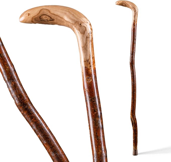 Brazos rustic hardwood walking cane, made in the USA