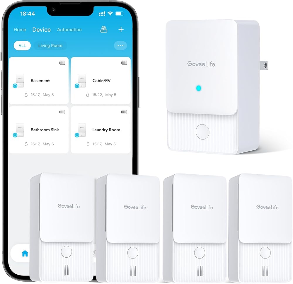 Bathroom Safety | Rachel's Specification Notes 31 GoveeLife Smart Water Leak Detectors (4-Pack)