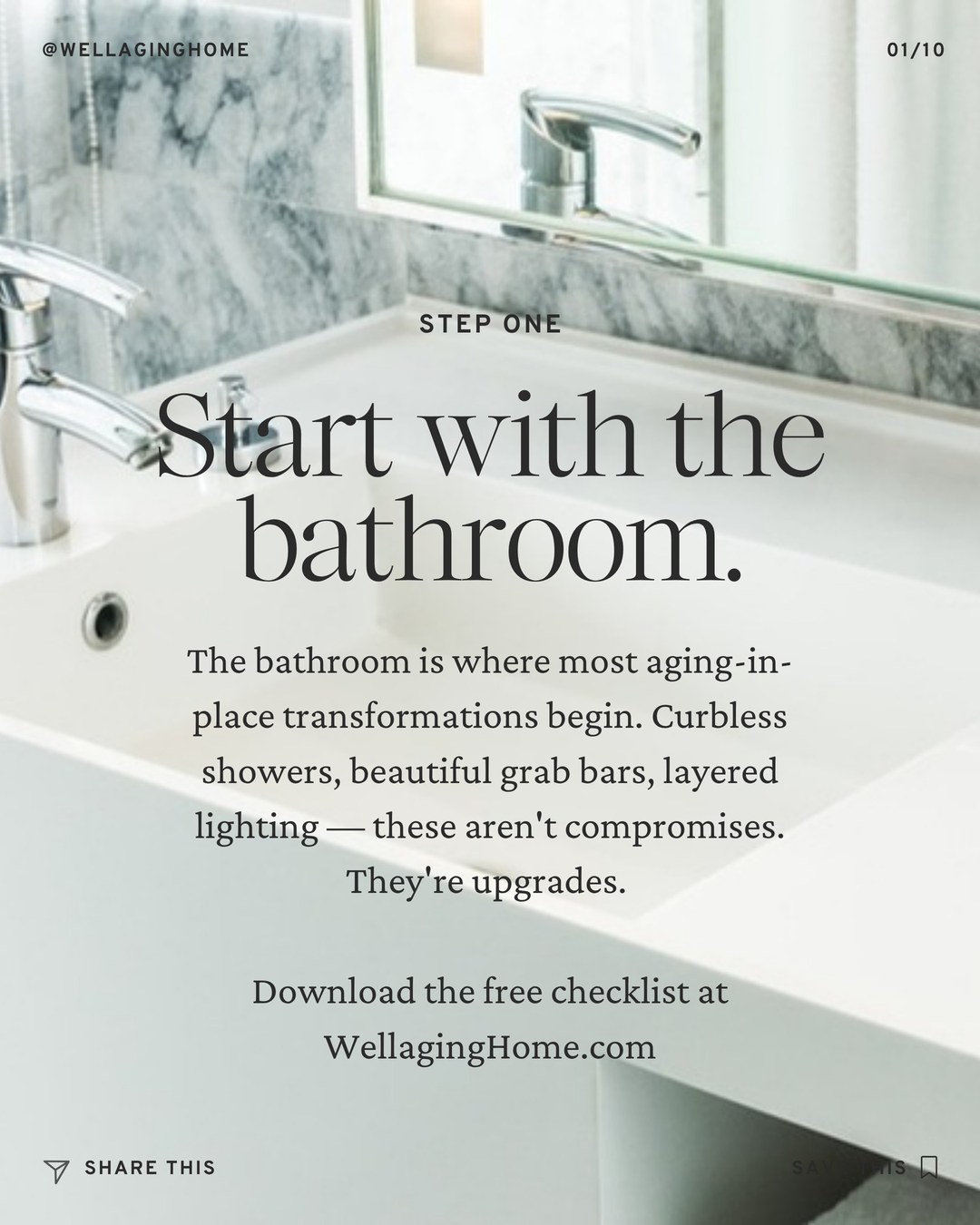 Start with the bathroom: aging in place bathroom upgrades